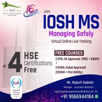  Join IOSH Managing Safely Course  get 4 HSE Certifications FREE 